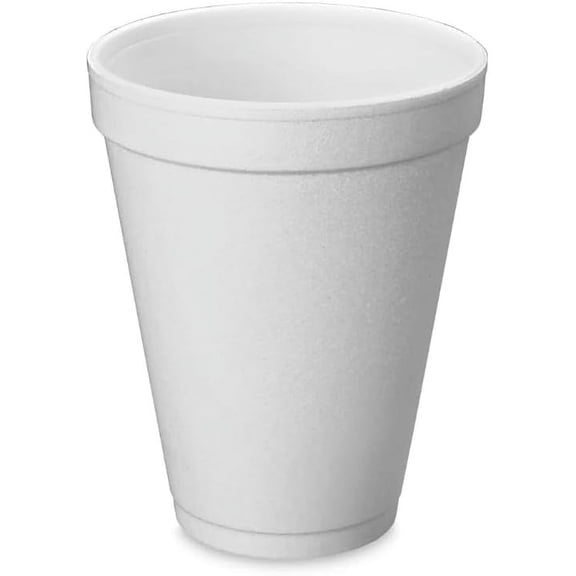 EcoQuality 8 oz White Insulated Foam Drinking Cup Single Use Disposable for Drinks Water Coffee Tea (300)