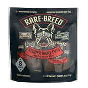 Rare Breed Pet Treats, Tender Meat Cuts, Made with Beef, 8 Ounce Bag includes 8 - 1 oz Pouches for Dog Treats