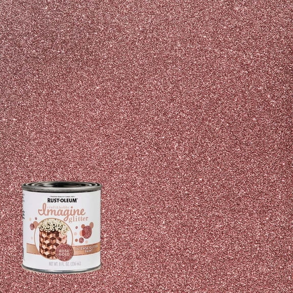 8OZ ROSE GOLD GLTR PAINT