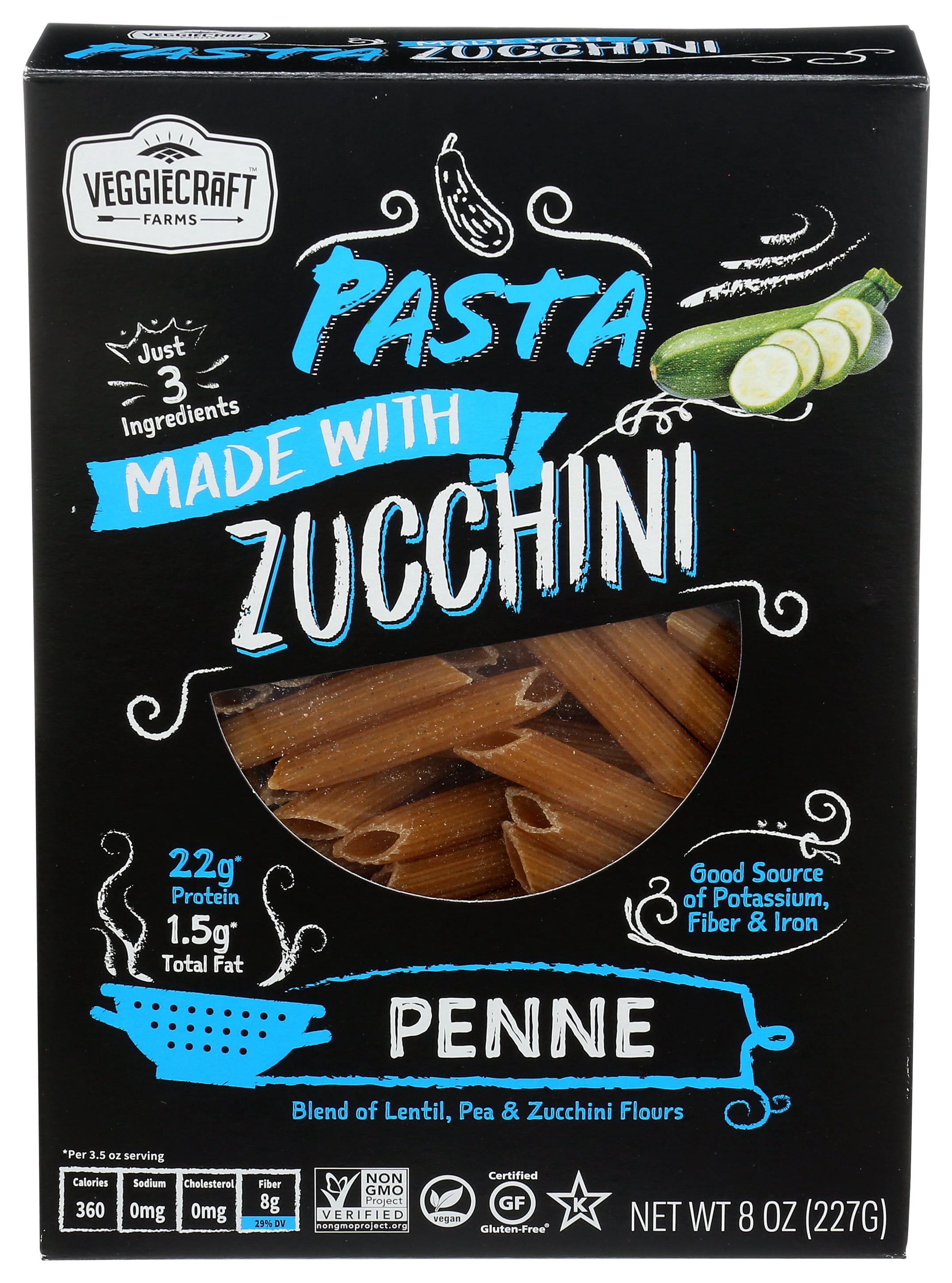 VeggieCraft 8oz Zucchini Penne Pasta - Walmart.com
