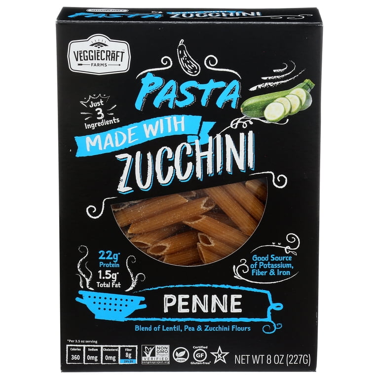 makaron♡ VeggieCraft 8oz Zucchini Penne Pasta - Walmart.com