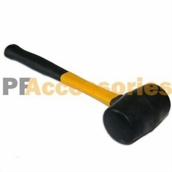 8Oz Rubber Mallet Hammer Fiberglass Grip Handle 11" Inch Length New