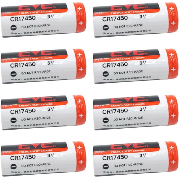 8PACK Battery For EVE CR17450 Battery 2400mAh 3V Replacement PLC Industrial Control Battery