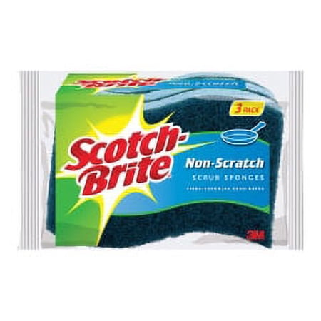 8PC 3M 3M - MP-3-8-D - Scotch-Brite Non-Scratch Sponge For Multi-Purpose 4.4 in. L - 3/Pack