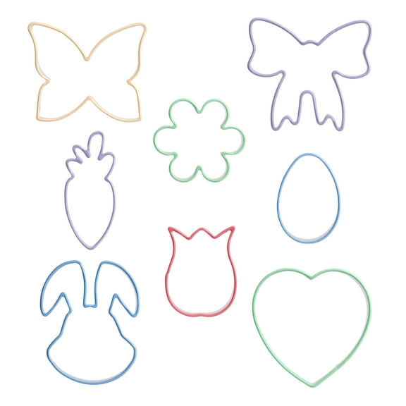 Way to Celebrate 8-Piece Stainless Steel Spring Cookie Cutters Set