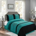 thumbnail image 1 of 8PC California King Teal Ornate Comforter Set with Sheet Set - Complete Bedding Set, 1 of 2