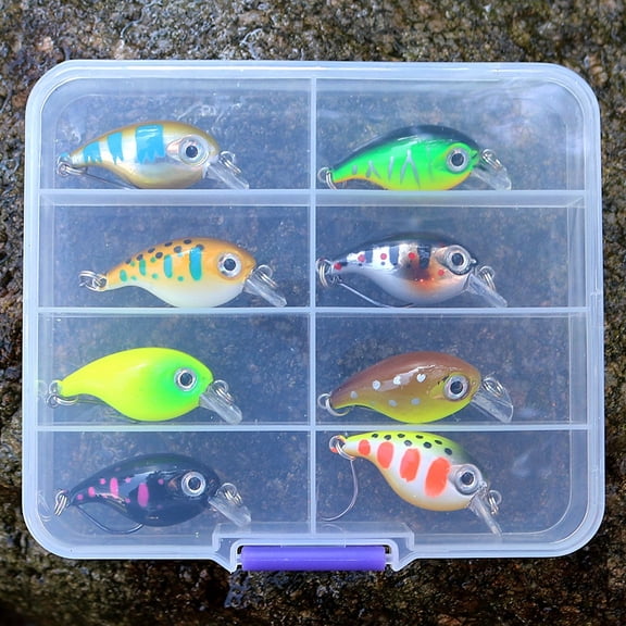 8PC Fishing Lures Jigs 2.1g Bionic Bait Micro Sea Fishing Supplies Bionic Bait Rock Mini Minnow Fat Lure