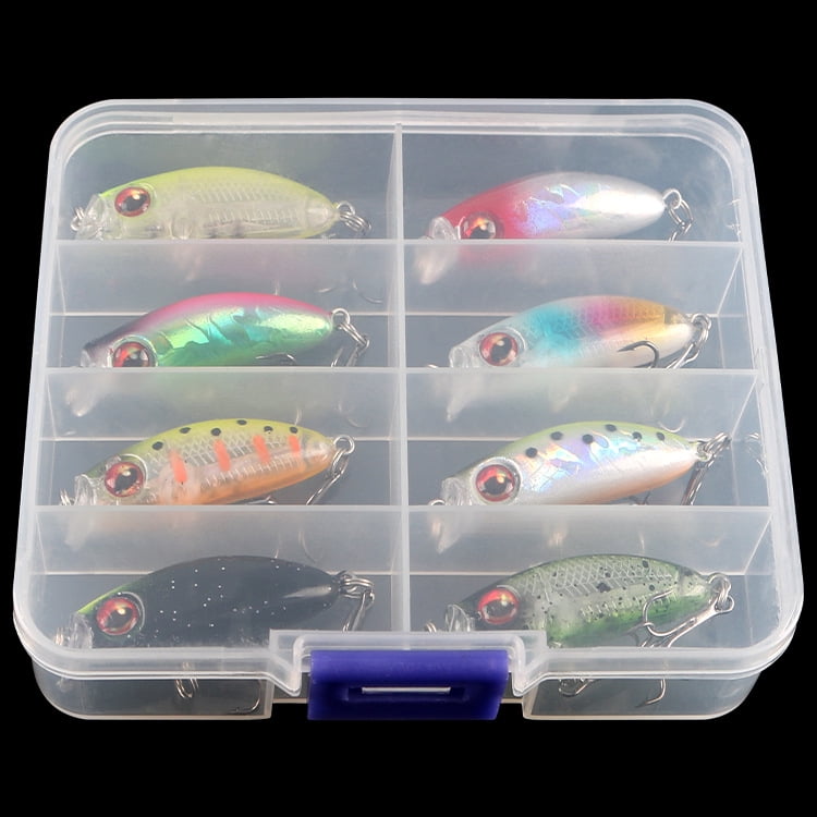 8PC Fishing Lures Jigs with Hook 3.1g Bionic Fake Fish Bait Micro Fake ...