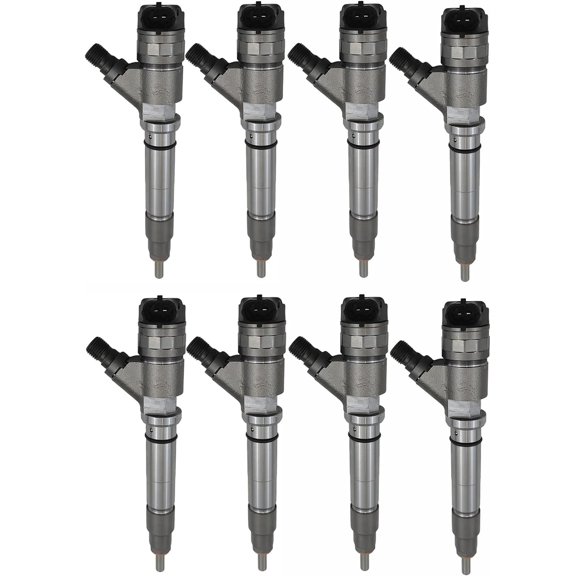 8PC Fuel Injector Compatible with Isuzu Chevy Silverado & GMC Sierra 6.6L Duramax LMM 2007 2008 2009 2010 GMT900 0445120082 8-98002368-4 98002368 19208742