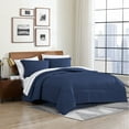 thumbnail image 1 of Swift Home 8PC Indigo Full Bedding Set - Comforter, Sheets, Pillowcases, Bedskirt, Shams, 1 of 5