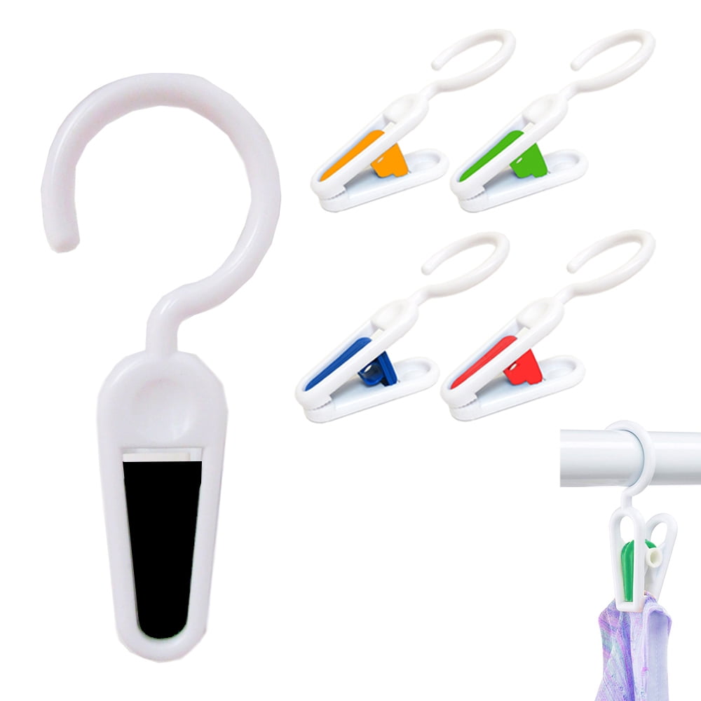 8PC Hanging Clips Clothes Pins Hooks Portable Home Travel Laundry