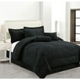 thumbnail image 1 of 8PC King Black Hotel Comforter Set with Sheet Set - Complete Bedding Set, 1 of 2