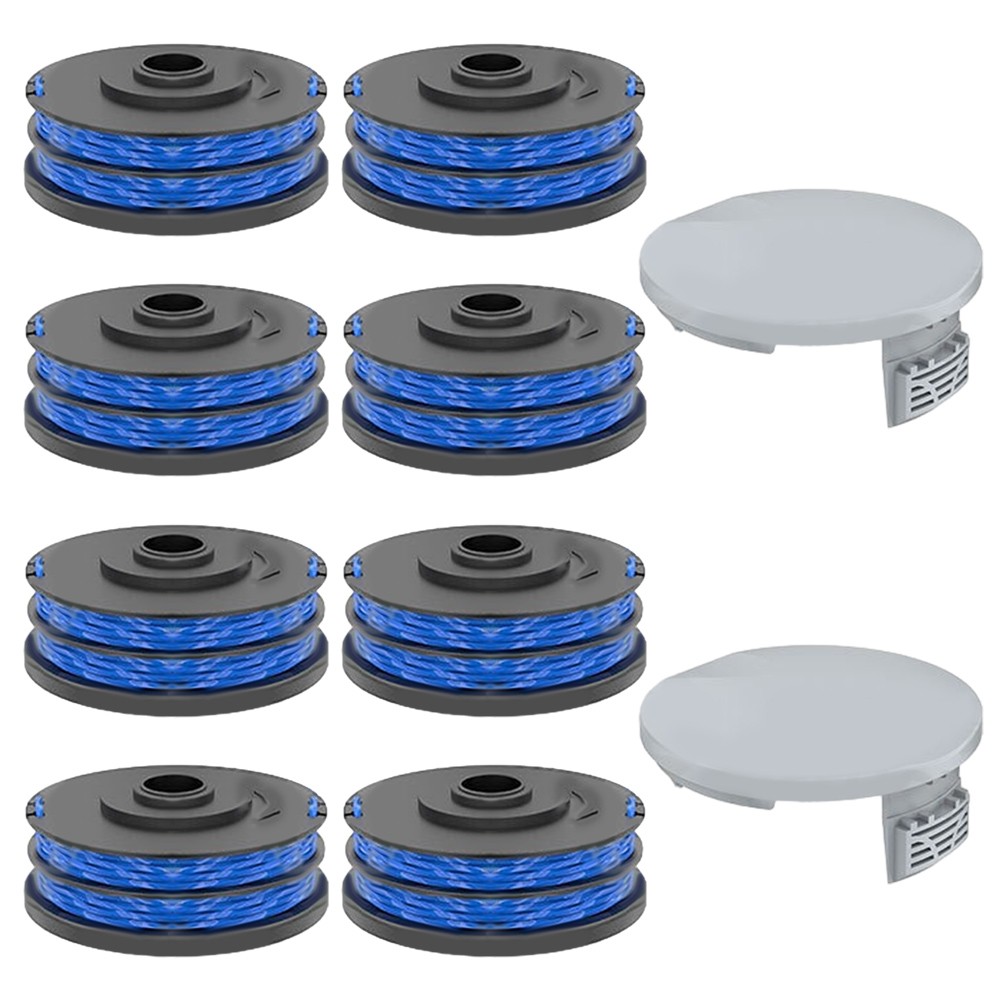 6 Bobines Fil Coupe-bordure Ryobi 1,65 Mm, 3,4 M - Compatible One+ 18V 24V 40V, Avec 2 Couvercles
