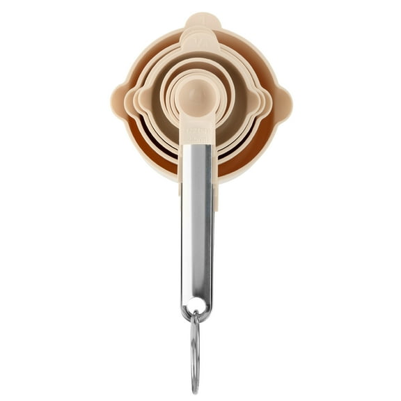 Mainstays 8 Piece Measuring Cups and Spoons Set, Light Gray