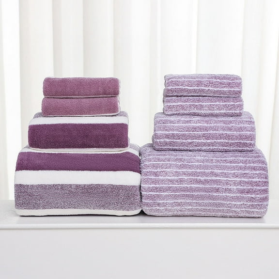 8PC Velvet Spun Bath Towel Set - Highly Absorbent, Soft & Plush Towels for Bathroom, Spa & Gym Use (2 Bath, 2 Hand, 2 Face Towels)