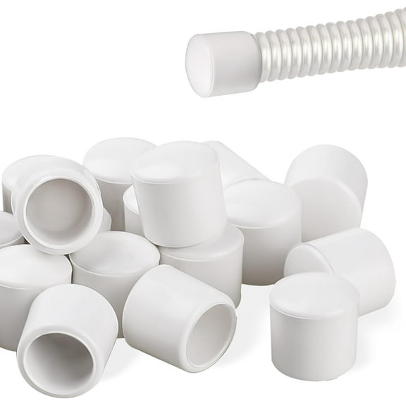 8PCS 0.39 Inch Door Stoppers Rubber Tip Replacement,Door Stop Bumper Tips, Door Stop Caps for Door Wall Protection （White）