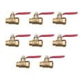 thumbnail image 1 of 8PCS 1/4 Inch Heavy Duty Brass Ball Valve Shut Switch Male and Female NPT Thread Pipe Fitting, 1 of 5