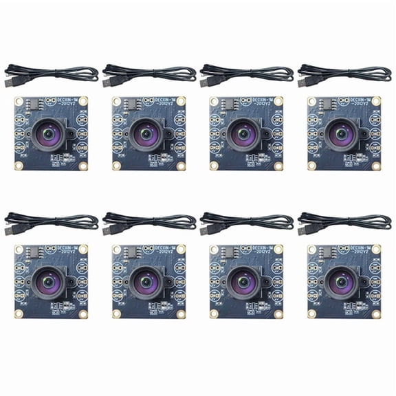 8PCS 100 Degree Camera Module 1MP OV9732 1280x720 USB Free Driver Manual Focus with 0.6 Meter Cable for WinXP/7/8/10,As Shown