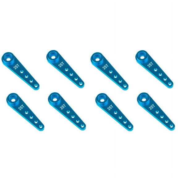 8PCS 37mm 25T Metal Extension Steering Arm Horn for RC Car Crawler Parts,Blue