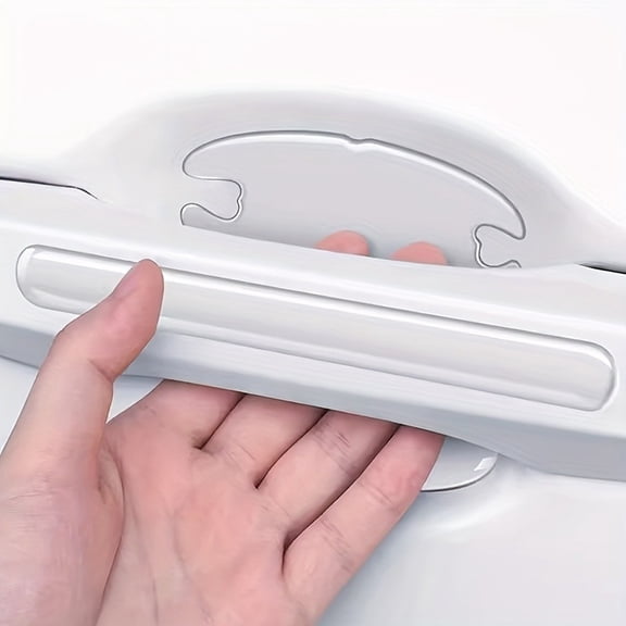 8PCS 3D Styling Transparent Car Door Handle Bowl Scratches Waterproof Protector Decal for Universal Scratch Protector