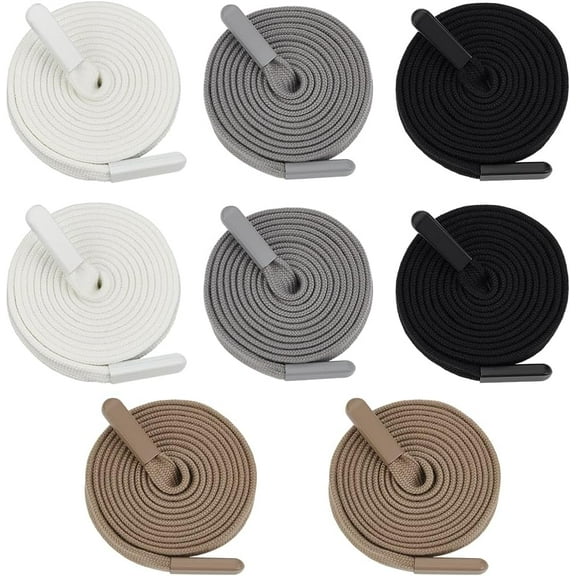 8PCS 55Inch Flat Hoodie Drawstring Cords Replacement 4 Colors Hoodies Drawstring Flat Cord String Draw String for Sweatpants Jacket Coats Shorts Shoes (55 Inch)