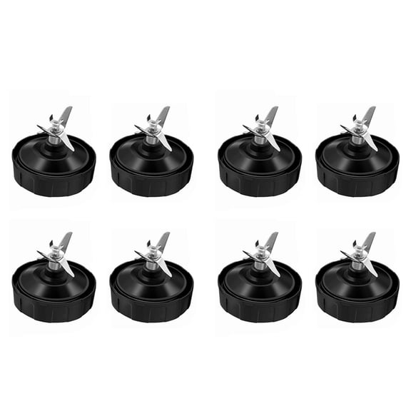 8PCS 7 Fins Blender Blade Replacement Parts, for Blender Extractor Blade Auto Iq Bl682-30 Bl642-30,8 x Blade,Black