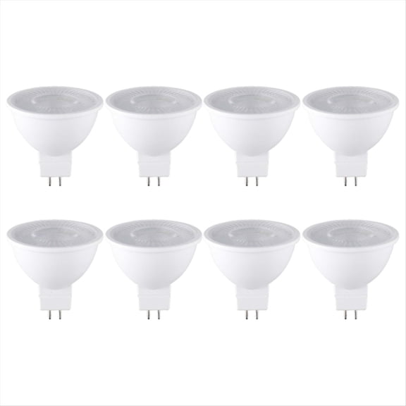 8PCS 7W MR16 LED Bulb GU5.3 Base 6000K 520LM White Light for Ceiling Track Home Use