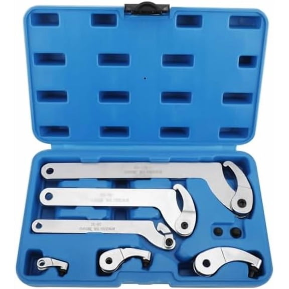 8PCS Adjustable C Pin Spanner Hook Wrench Tool Set, Spanner Nut Wrench with Changeable Round Head for Bicycle, Bike, Motorcycle Suspension Collar, Nut Adjustment$$Tools & Hardware Other