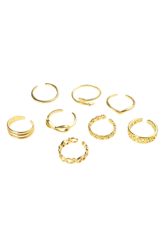 8PCS Adjustable Toe Rings for Women Flower for Open Tail Women Beach Foot Jewelry Set