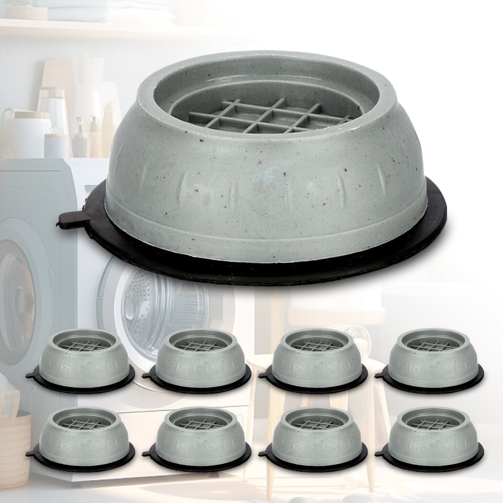 8PCS Anti Vibration Washing Machine Mats Support AntiSlip Rubber Feet