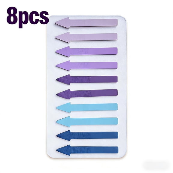 8PCS Arrow Shape Sticky Notes, Cute Colorful Sticky Pads, Easy to Stick for Home, Office, Notebook