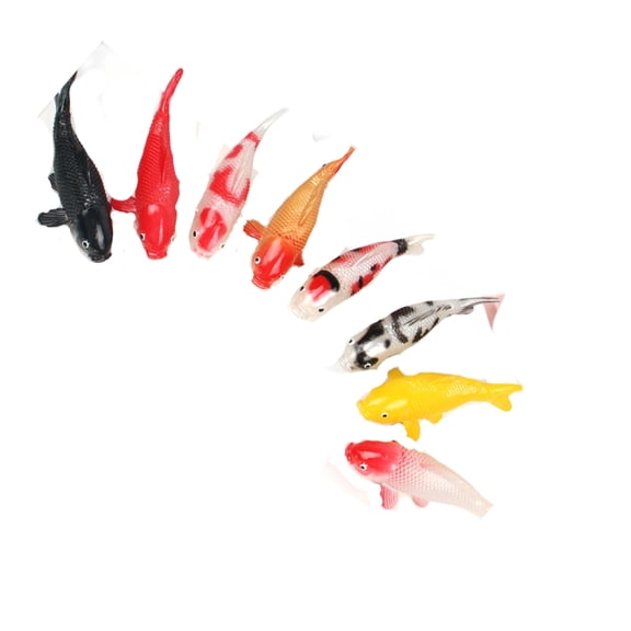 8PCS Artificial Fish Model Figurine Set PVC Fish Figure Aquarium Decoration Easy Maintenance Fridge Magnet Home Use
