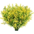 thumbnail image 1 of 8PCS Artificial Flowers Outdoor UV Resistant No Fade Lavender Fake Flowers, Faux Plastic Shrubs Greenery for Hanging Plants Garden Porch Window Box Home Wedding Décor, 1 of 7