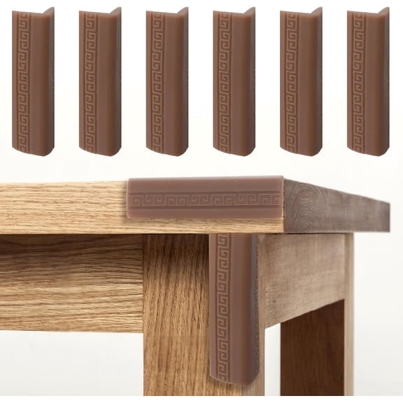 8PCS Baseboard Corner Blocks Silicone Self Adhesive Safety Corner Cushion Baby Proofing Edge Guard Corner Protectors for Furniture Wall Base,Coffee