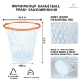 thumbnail image 1 of 8PCS Basketball Hoop Wastebasket - Basketball  with 4.5 Gallon Capacity, 1 of 6