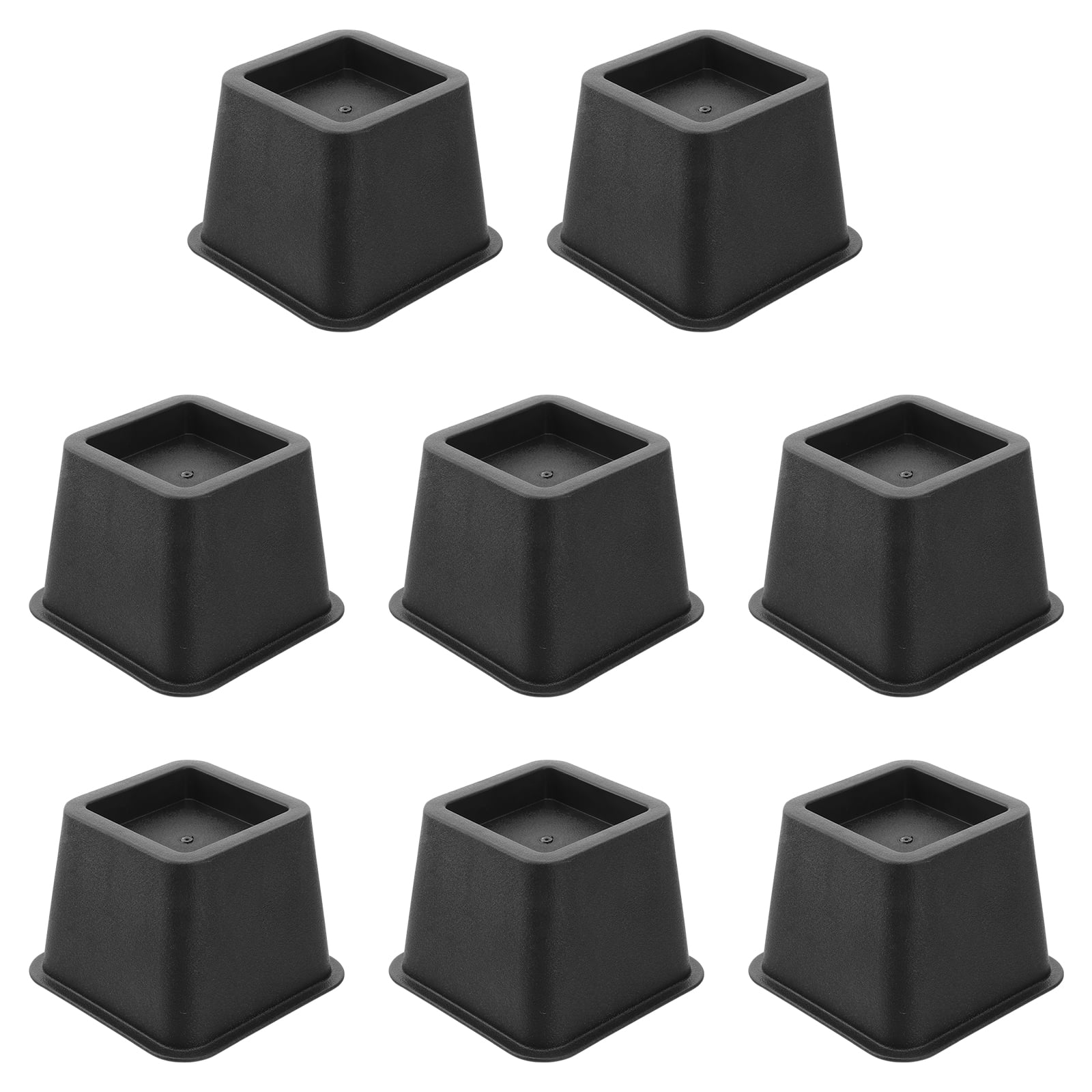Heavy Duty Black Adjustable Bed and Furniture Risers Set