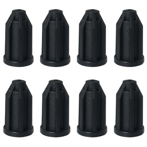 8PCS Black Caster Socket Sleeve Round Inserts Plastic Caster stem ...
