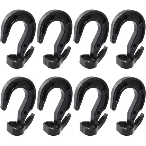 8PCS Bungee Shock Cord Hook Rope Terminal Ends Tabbed S Open Hooks Elastic Rope Hook for Kayaks