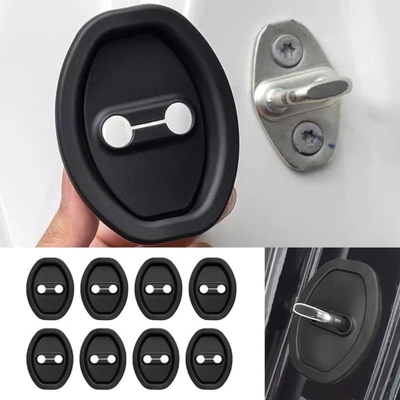 8PCS Car Door Lock Silicone Cover - Noise Reduction Silent Protective Pads for Automobiles