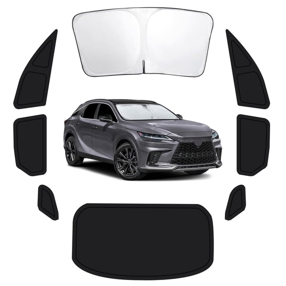 8PCS Car Window Shades for Lexus RX 2023-2025, Window Covers for RX Windshield Side Rear Windows, Full Set Privacy Protection Car Sunshade with UV Blocking for Camping Napping