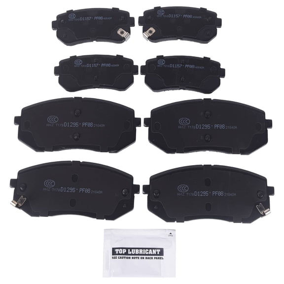 8PCS Ceramic Brake Set Front & Rear - Dust Free Formula with Quiet Operation-8PCS Front + Rear Ceramic Brake Pads