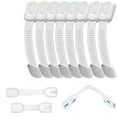 thumbnail image 1 of 8PCS Child Safety Strap Cabinet Locks Baby Proofing Latches Baby Locks for Drawer Door Fridge Kid Child Proof Cabinet Latches, 1 of 7