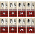 thumbnail image 1 of 8PCS Christmas Burlap Cutlery Holders Pouch Bags with Lace Utensil , Knifes Forks Napkin Utensil Silverware Holders Buffalo Check Plaid Xmas Tableware Decor Set for Christmas Wedding Party, 1 of 7