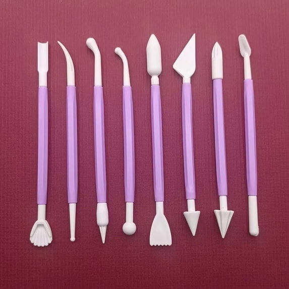 8PCS Clay Sculpting Tools Kit - Easy to Use Double-Ended Polymer & Pottery Carving Set with Comfortable Grip Tools for Clay Sculpey & Modeling Clay Ideal for Kids and Adults