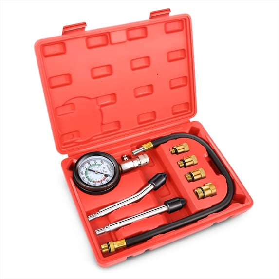 8PCS Compression Gauge Compression Tester Kit with M10 M12 M14 M18 ...