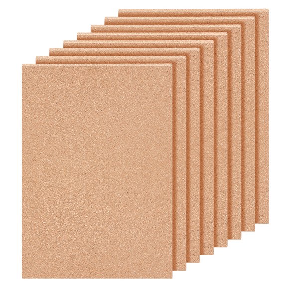 8PCS Cork Sheet 12x8inch Rectangular Board A4 Coaster Cork Sheet DIY