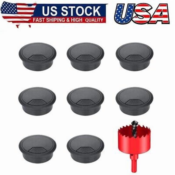 8PCS Desk Grommet, Desk Grommet 2Inch(50mm) Desk Cable Grommet Desk Cable Hole