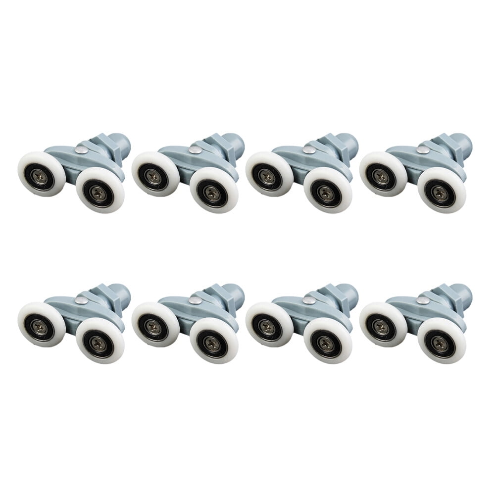 8PCS Double Wheels Door Sliding Enclosure Plastic Shower Door Runners