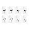 thumbnail image 1 of 8PCS Drill-Free Adhesive Hooks | Heavy Duty Wall Hangers Without Nails for Pictures, Towels & Keys | Stainless Steel Hooks for Bathroom, Kitchen & Doors, 1 of 1