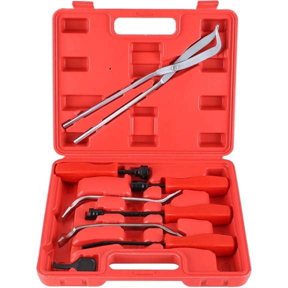 8PCS Drum Brake Tool Kit, Brake Spoon Set with Drum Brake Spring Pliers, Brake Spring Installer Remover Plier Tools Set with Carrying Case, Drum Brake Adjusting Tool Brake Drum Tool Kit